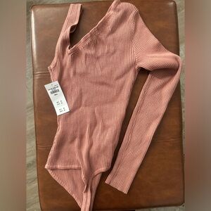 NWT/New with Tags Abercrombie & Fitch one shoulder knit bodysuit